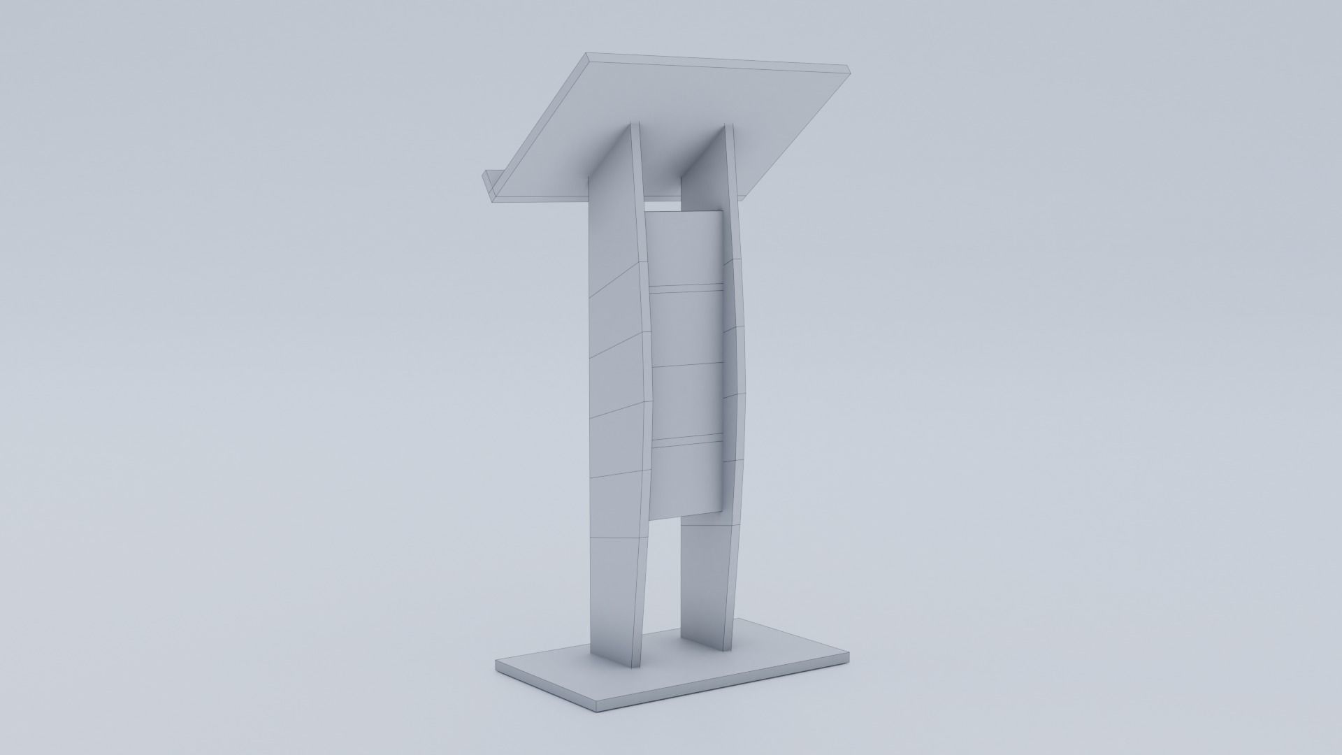 Lectern - Pulpit Low-poly 3D model_22