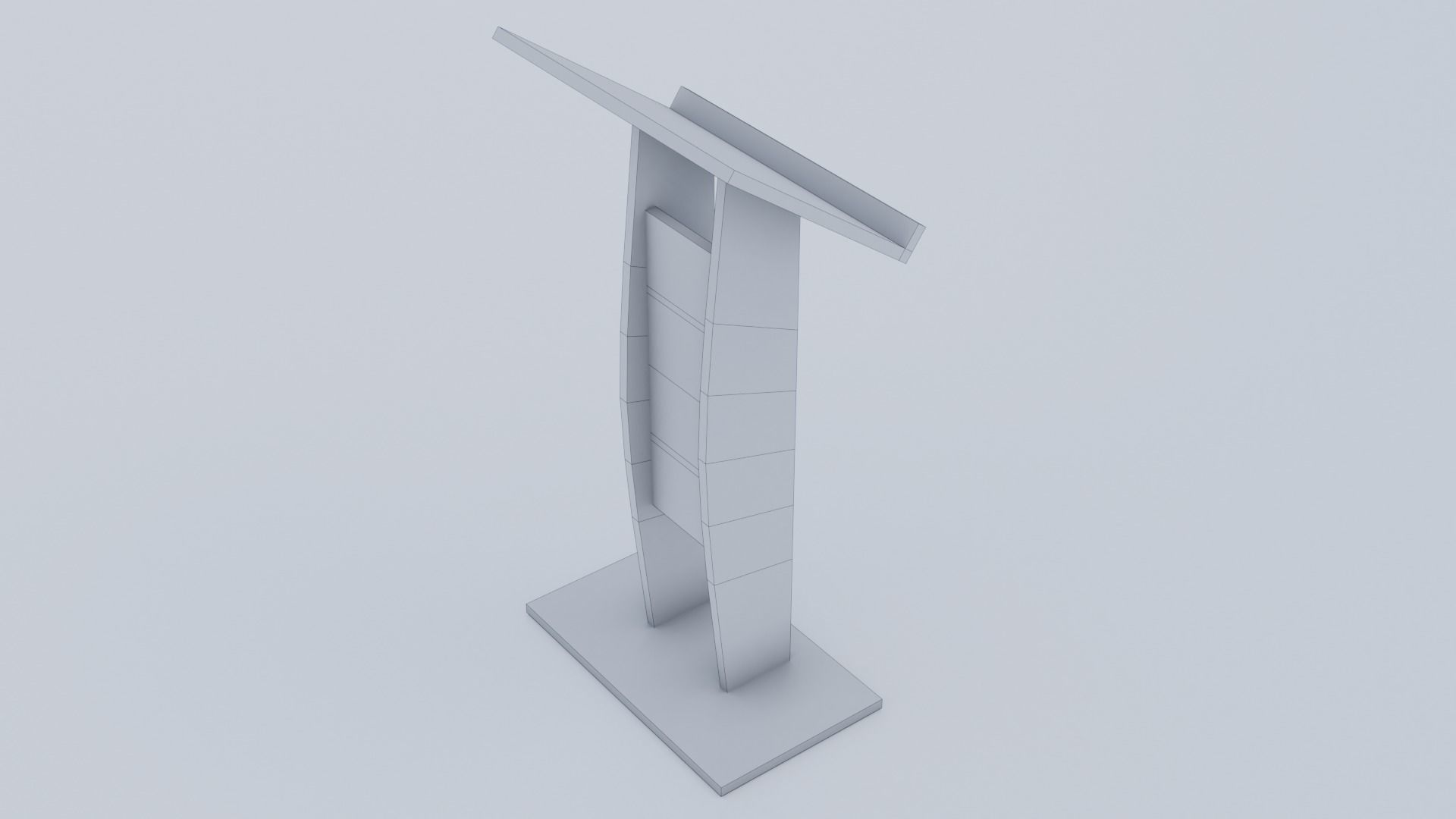 Lectern - Pulpit Low-poly 3D model_20