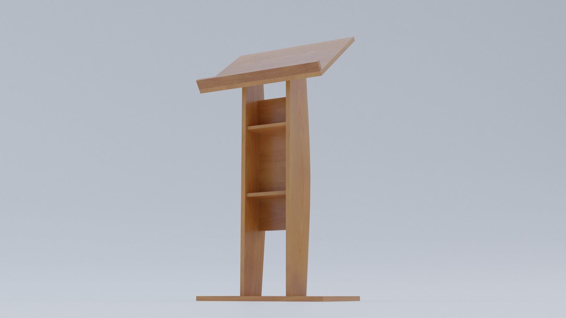 Lectern - Pulpit Low-poly 3D model_14