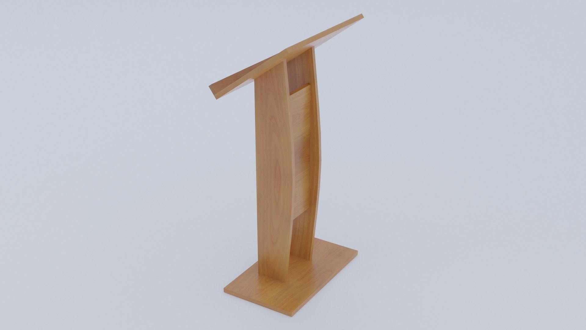 Lectern - Pulpit Low-poly 3D model_6