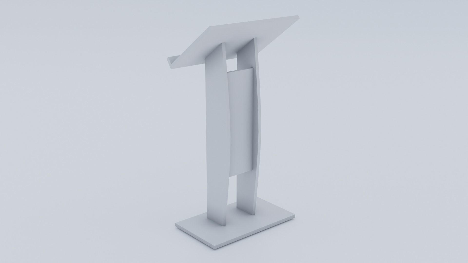Lectern - Pulpit Low-poly 3D model_18