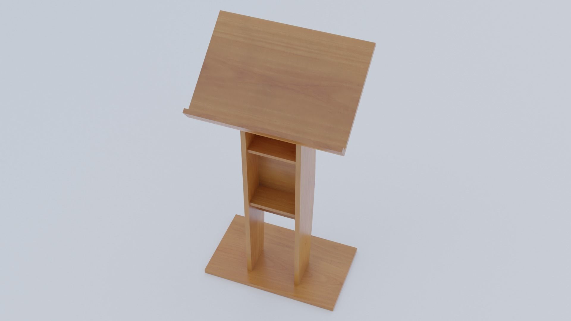 Lectern - Pulpit Low-poly 3D model_5