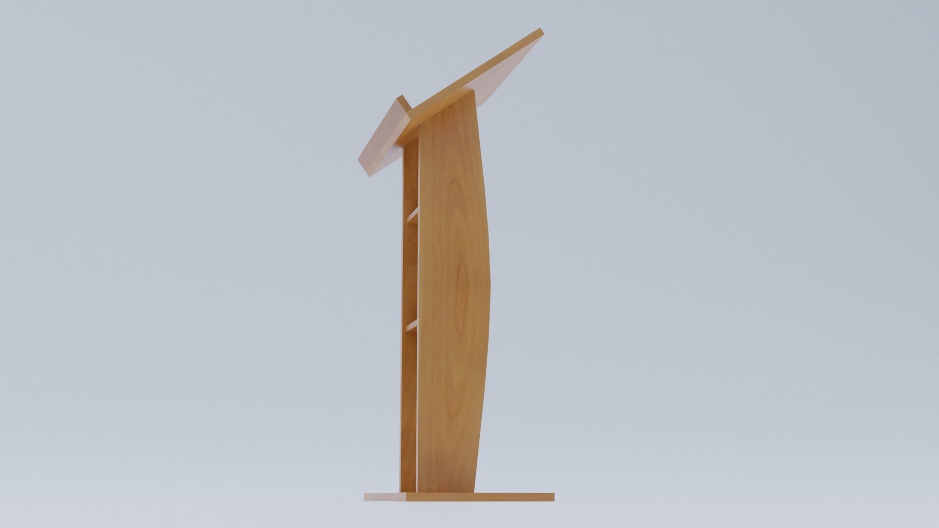 Lectern - Pulpit Low-poly 3D model_13