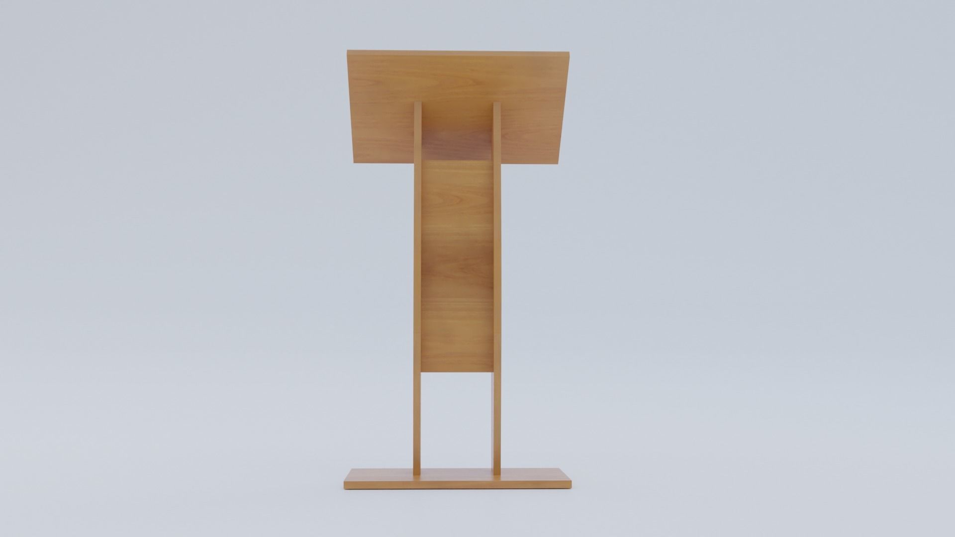 Lectern - Pulpit Low-poly 3D model_10