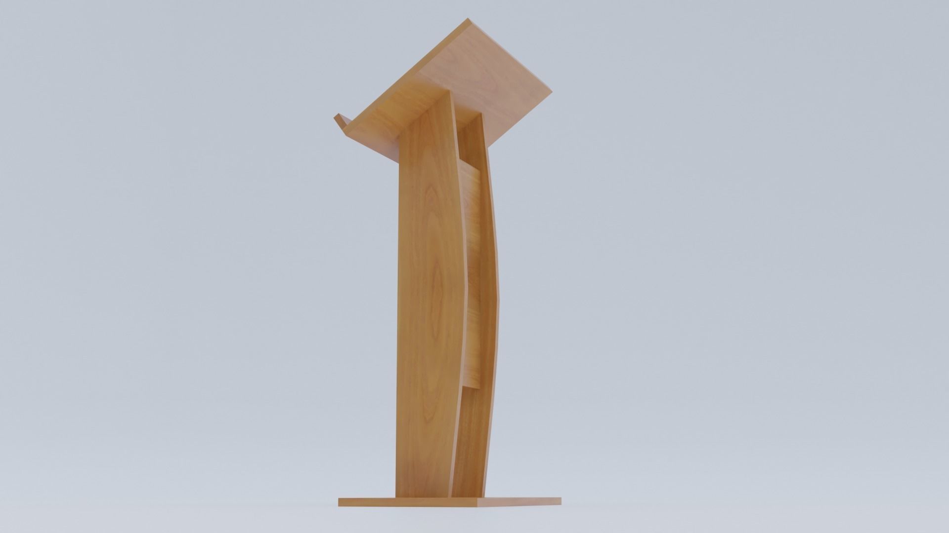 Lectern - Pulpit Low-poly 3D model_12