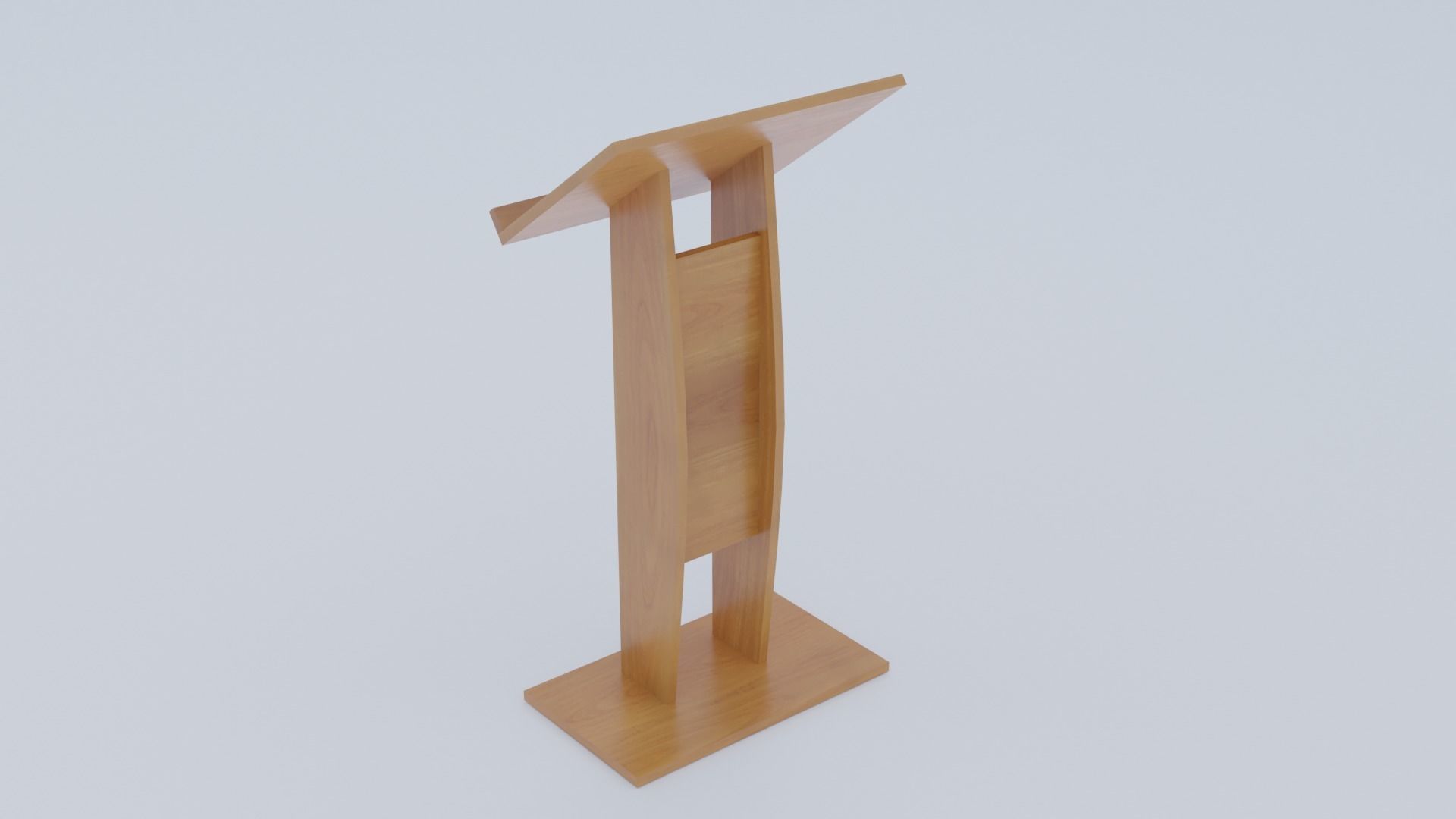 Lectern - Pulpit Low-poly 3D model_2