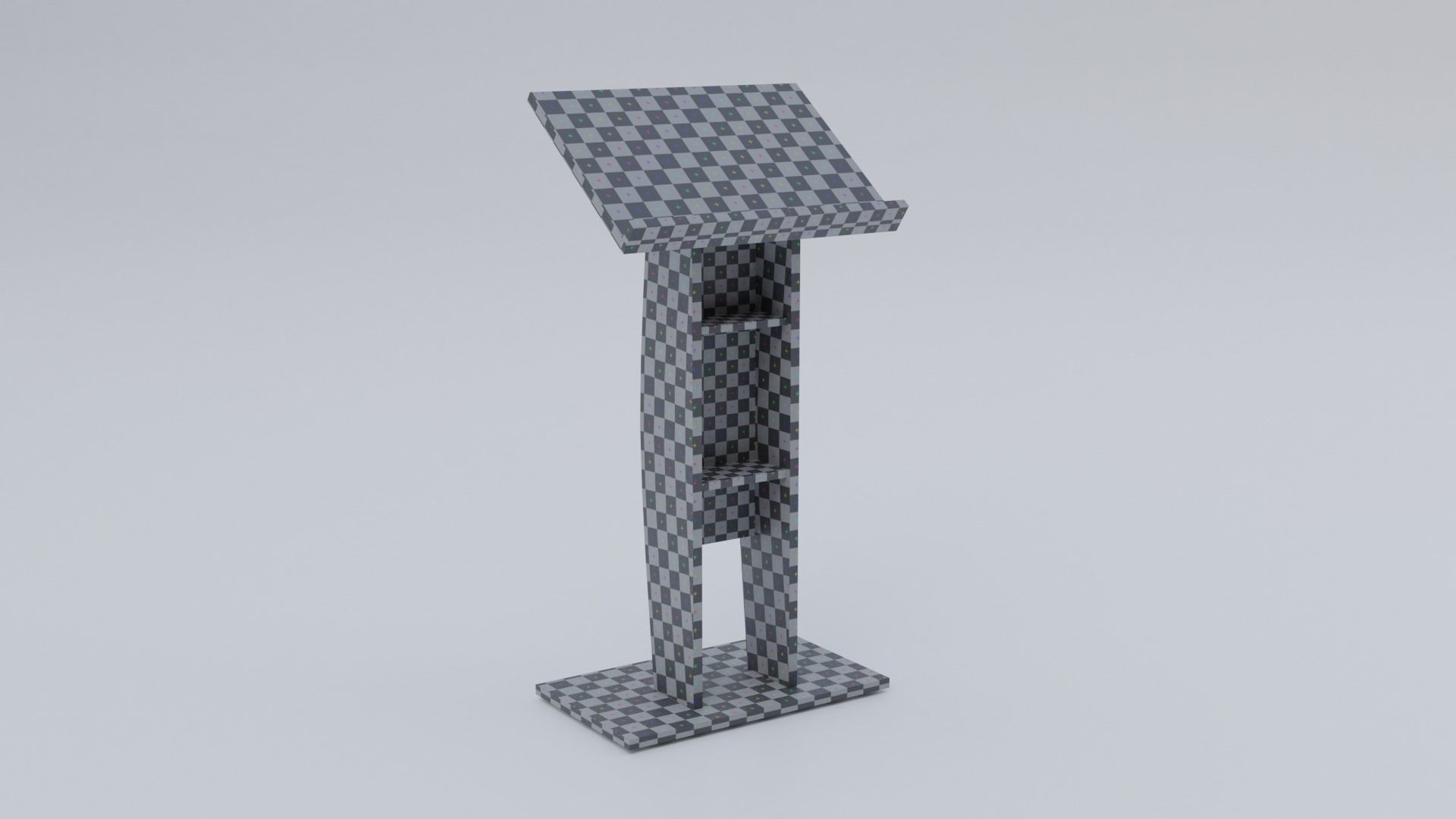 Lectern - Pulpit Low-poly 3D model_17