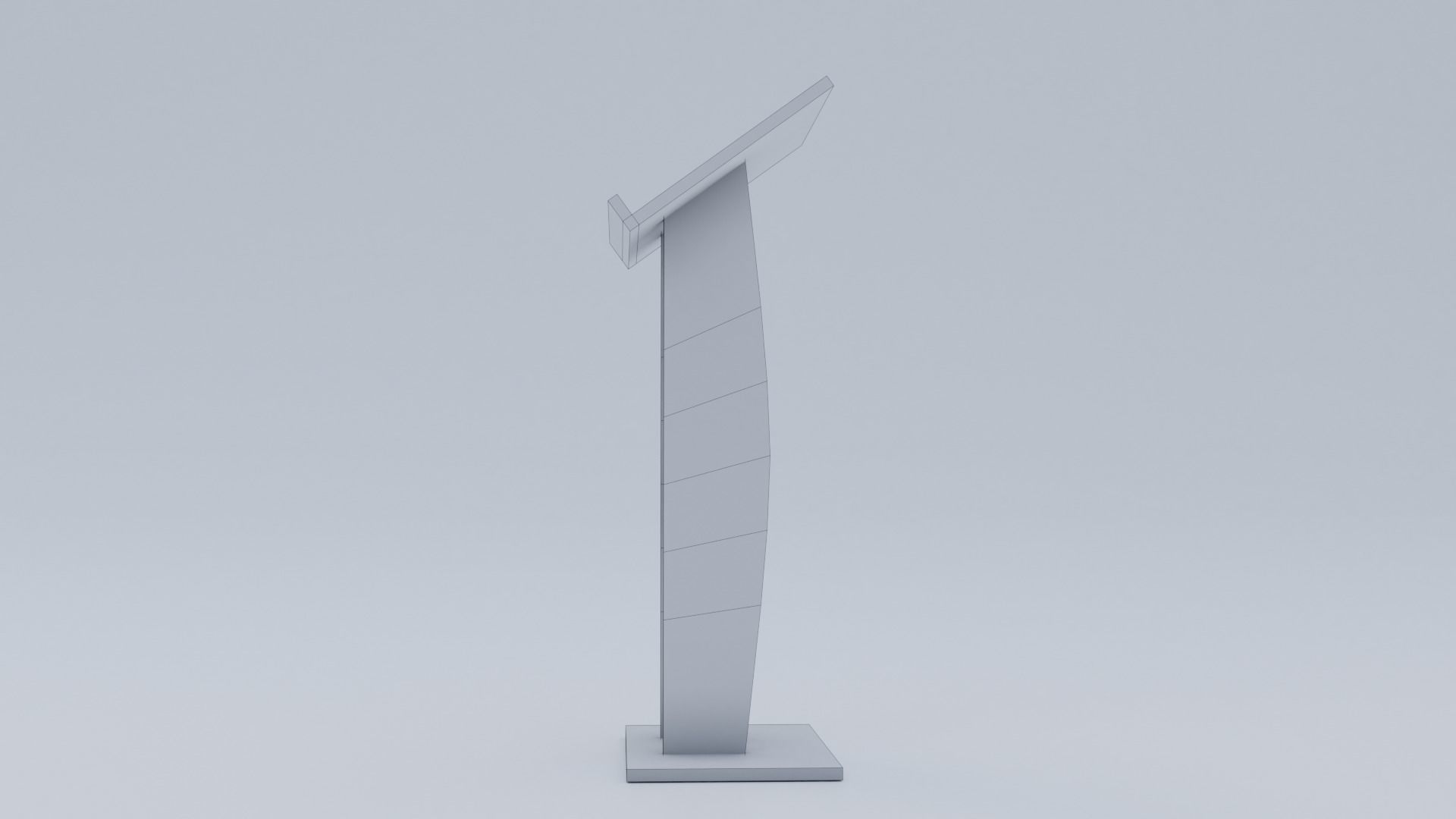Lectern - Pulpit Low-poly 3D model_23