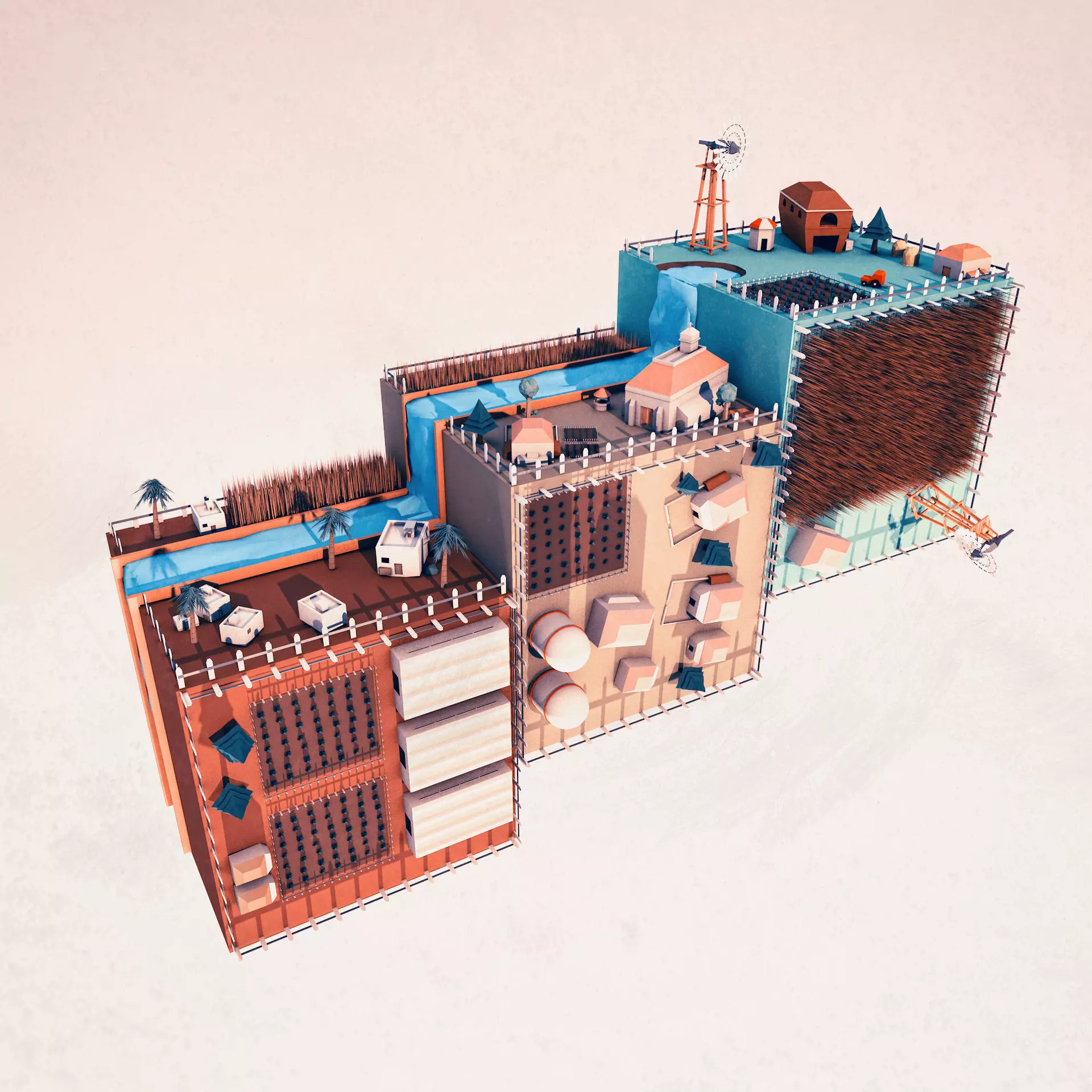 Cube World 3D model