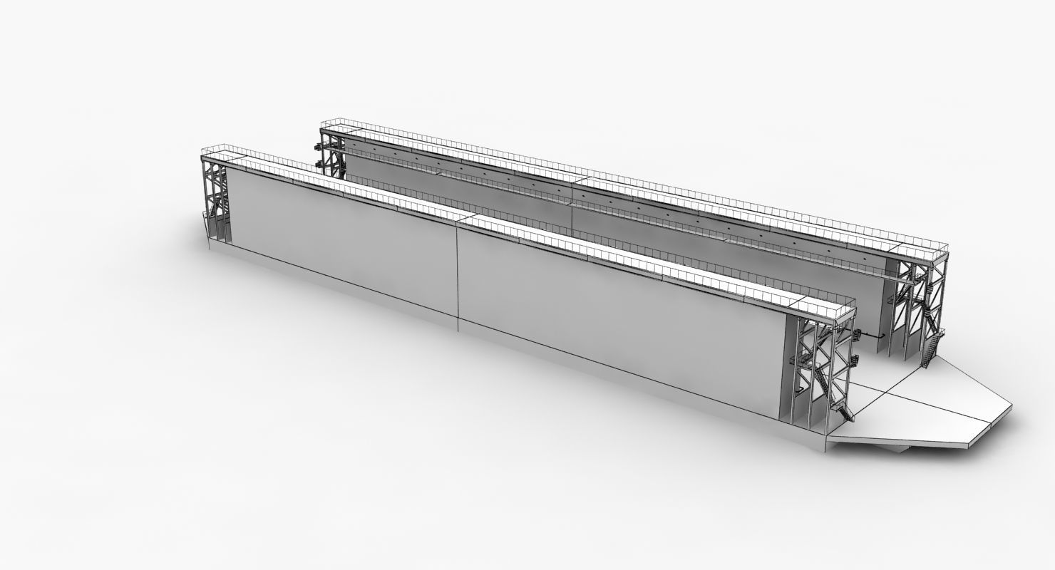 Floating Dock 2 Low-poly 3D model_9