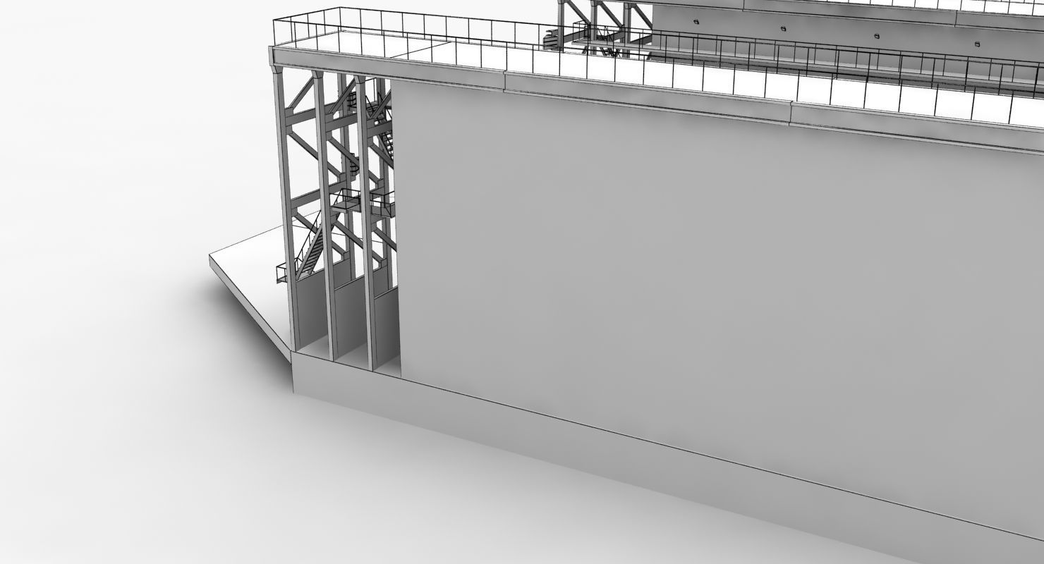Floating Dock 2 Low-poly 3D model_12