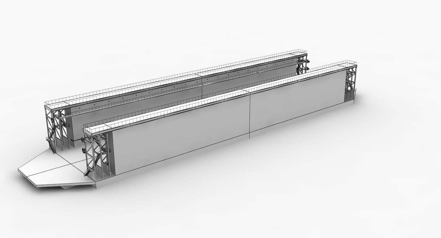 Floating Dock 2 Low-poly 3D model_7