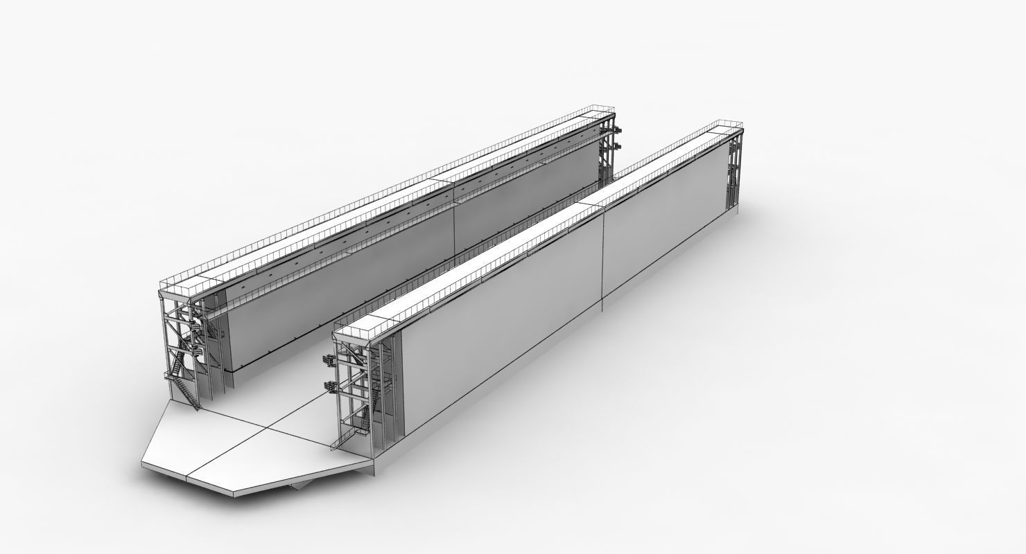 Floating Dock 2 Low-poly 3D model_8