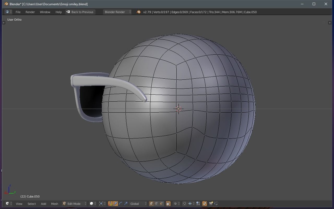 Emoji Sunglasses 3D model_4
