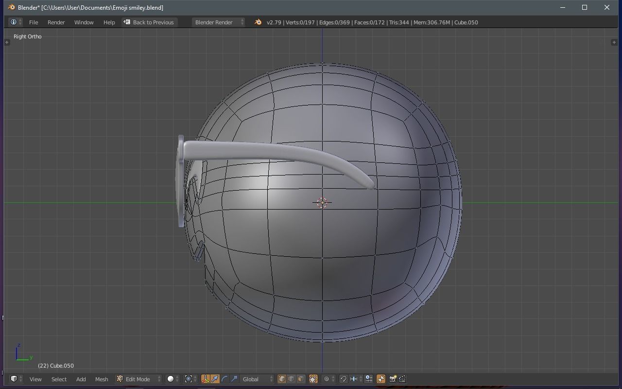 Emoji Sunglasses 3D model_3