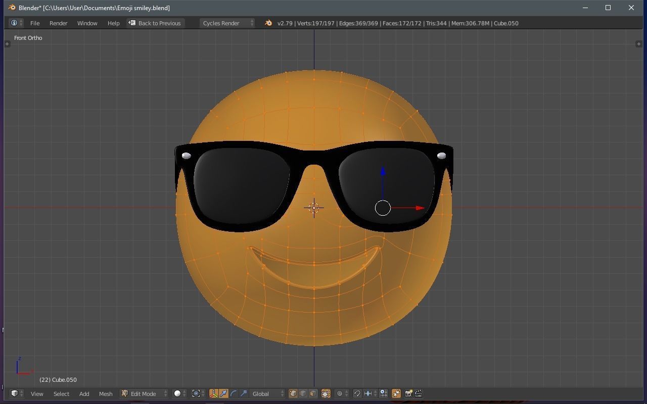 Emoji Sunglasses 3D model_12