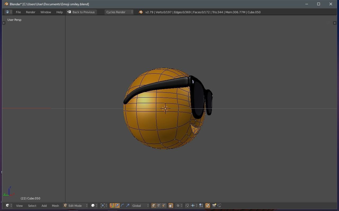 Emoji Sunglasses 3D model_24