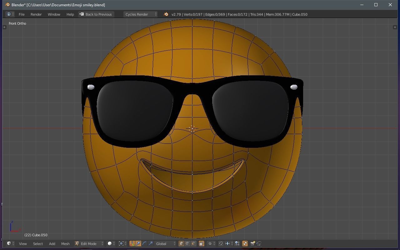 Emoji Sunglasses 3D model_15