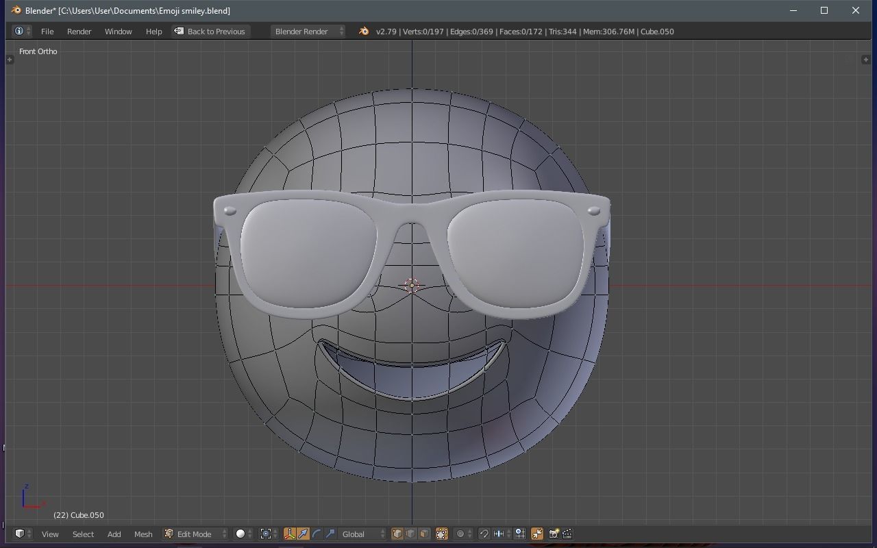 Emoji Sunglasses 3D model_14