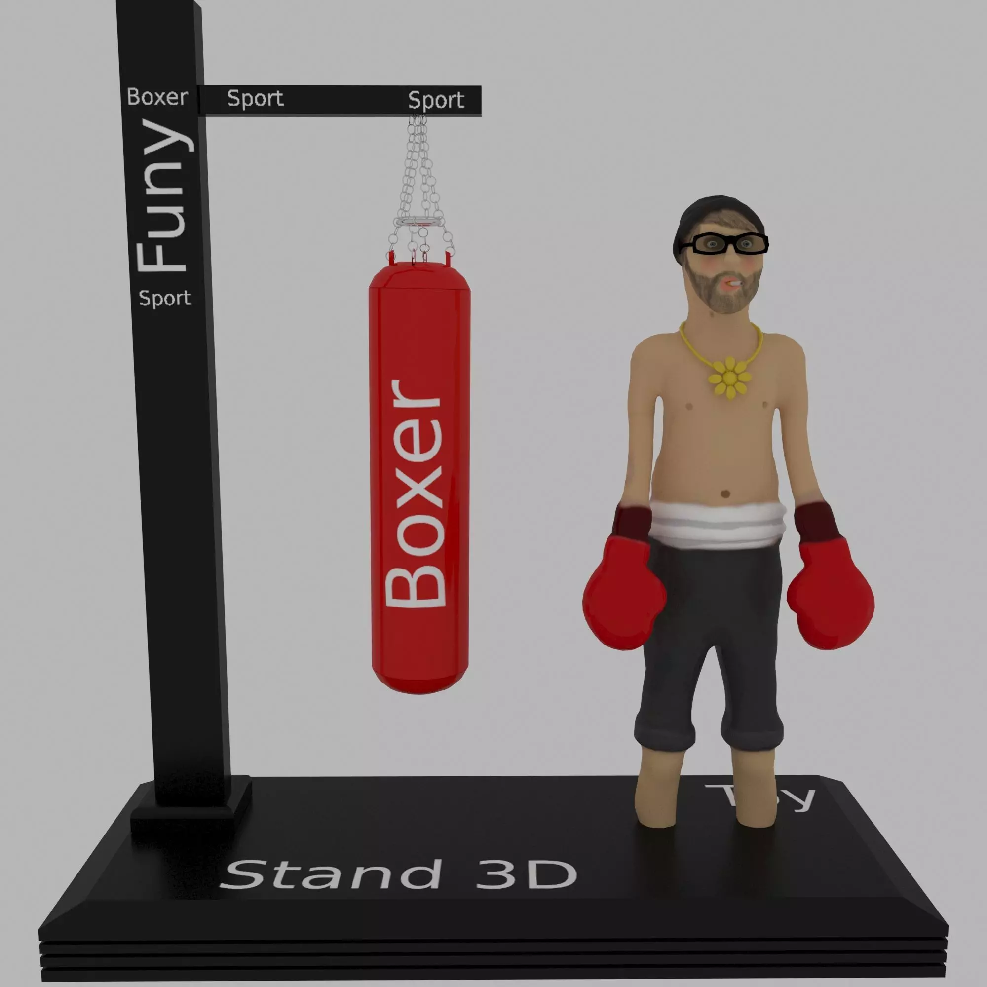 boxer paradox toys Free low-poly 3D model