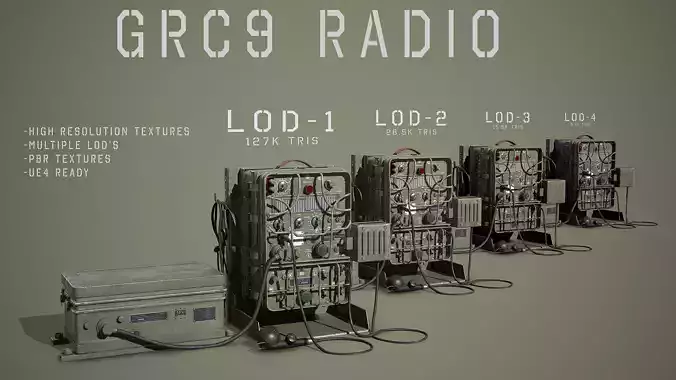 GRC9 Radio Low-poly 3D model