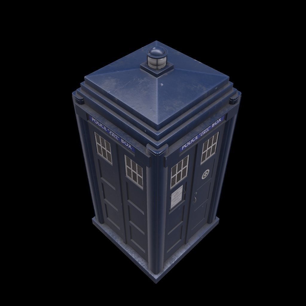 Mark 2 Metropolitan Police Box 3D model_12