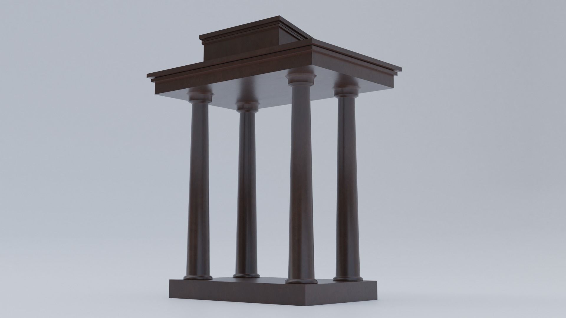 Lectern C wooden podium with book on top Low-poly 3D model_17