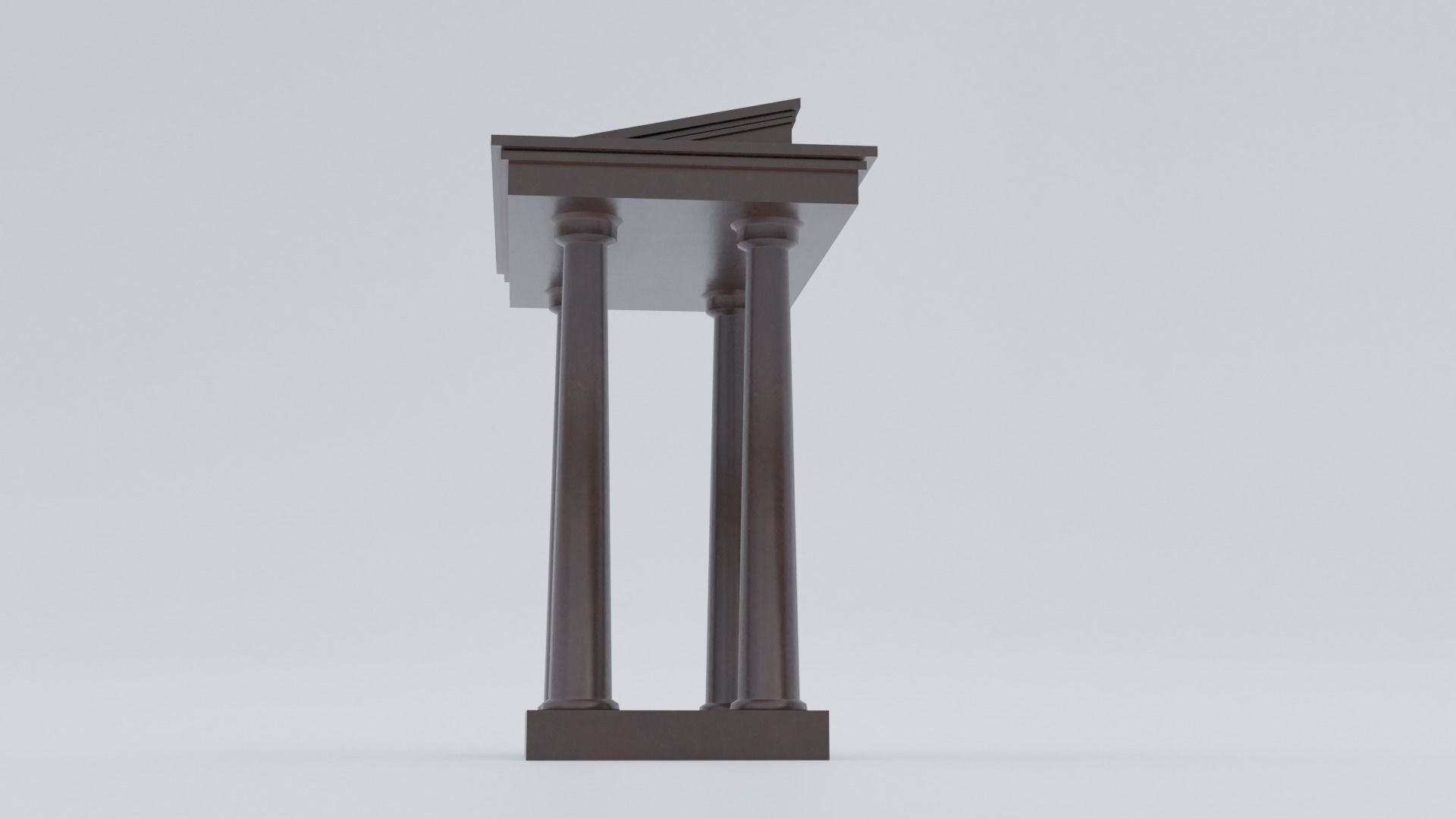 Lectern C wooden podium with book on top Low-poly 3D model_8