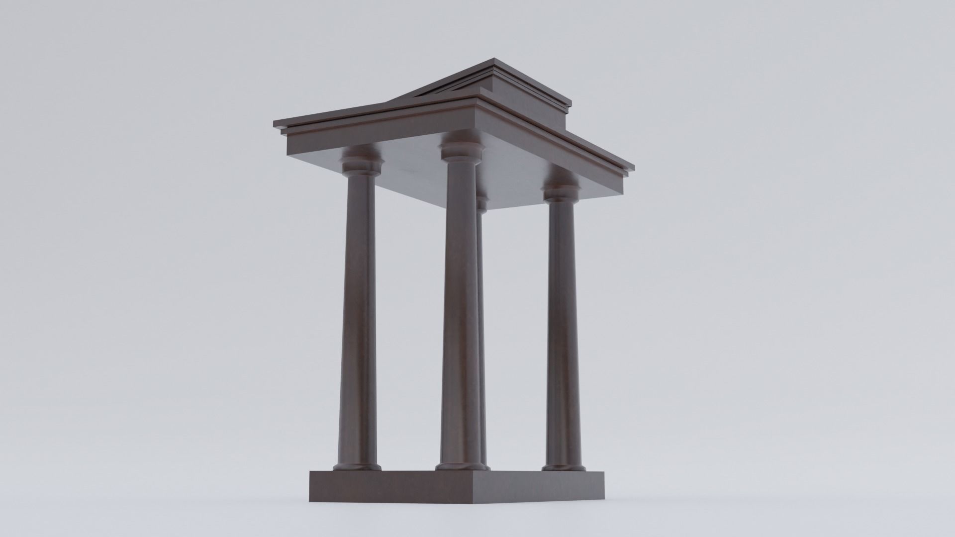 Lectern C wooden podium with book on top Low-poly 3D model_7