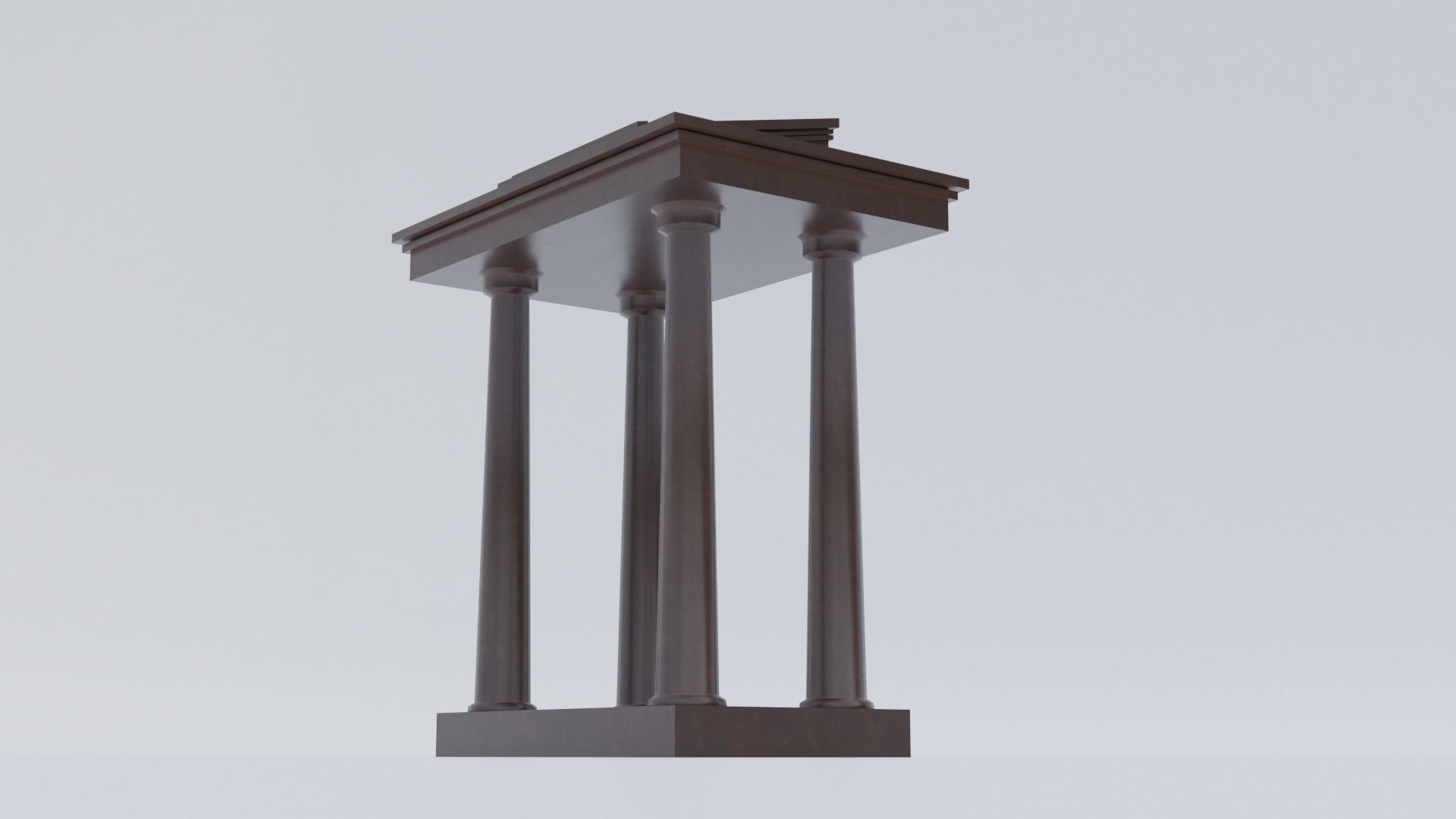 Lectern C wooden podium with book on top Low-poly 3D model_9