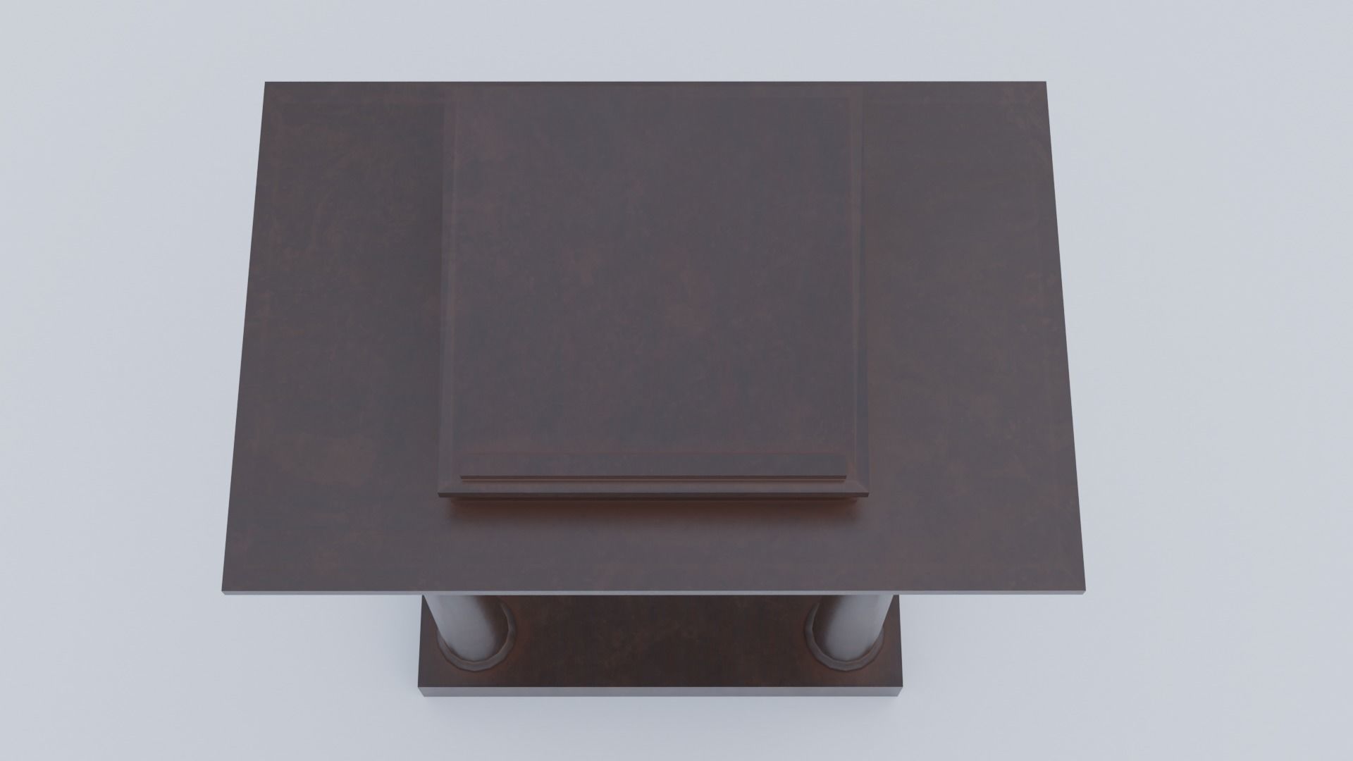 Lectern C wooden podium with book on top Low-poly 3D model_13