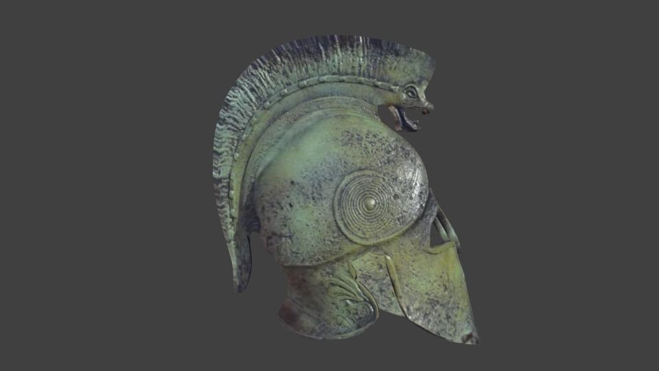Greek Helmet 3D model_3