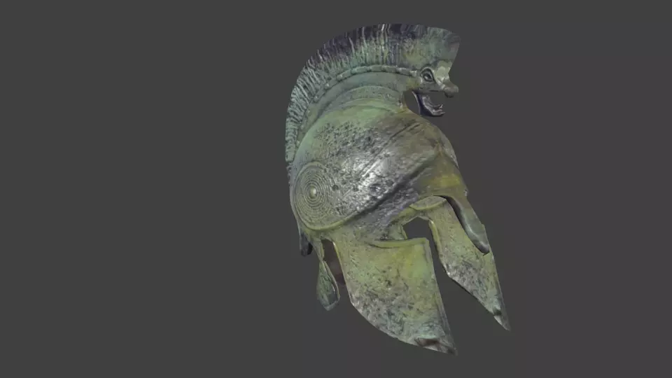 Greek Helmet 3D model_0