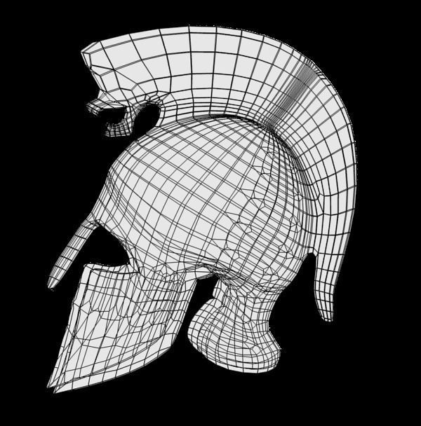 Greek Helmet 3D model_5