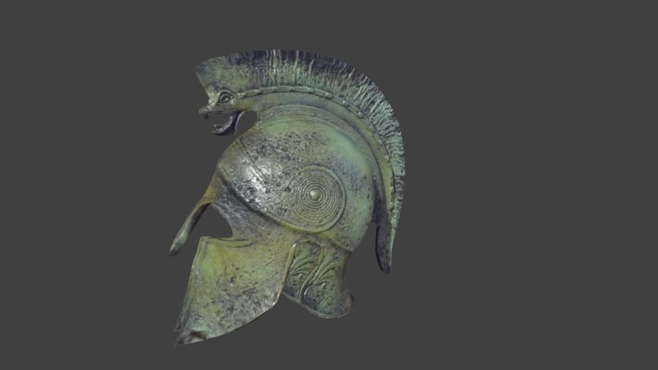 Greek Helmet 3D model_2