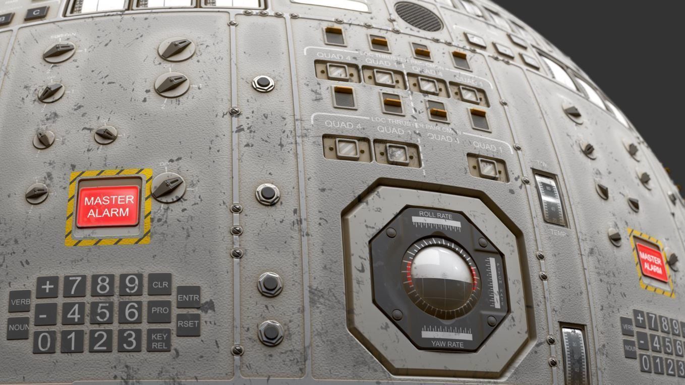 Scifi Wall Panel Texture Set 2 Low-poly 3D model_1