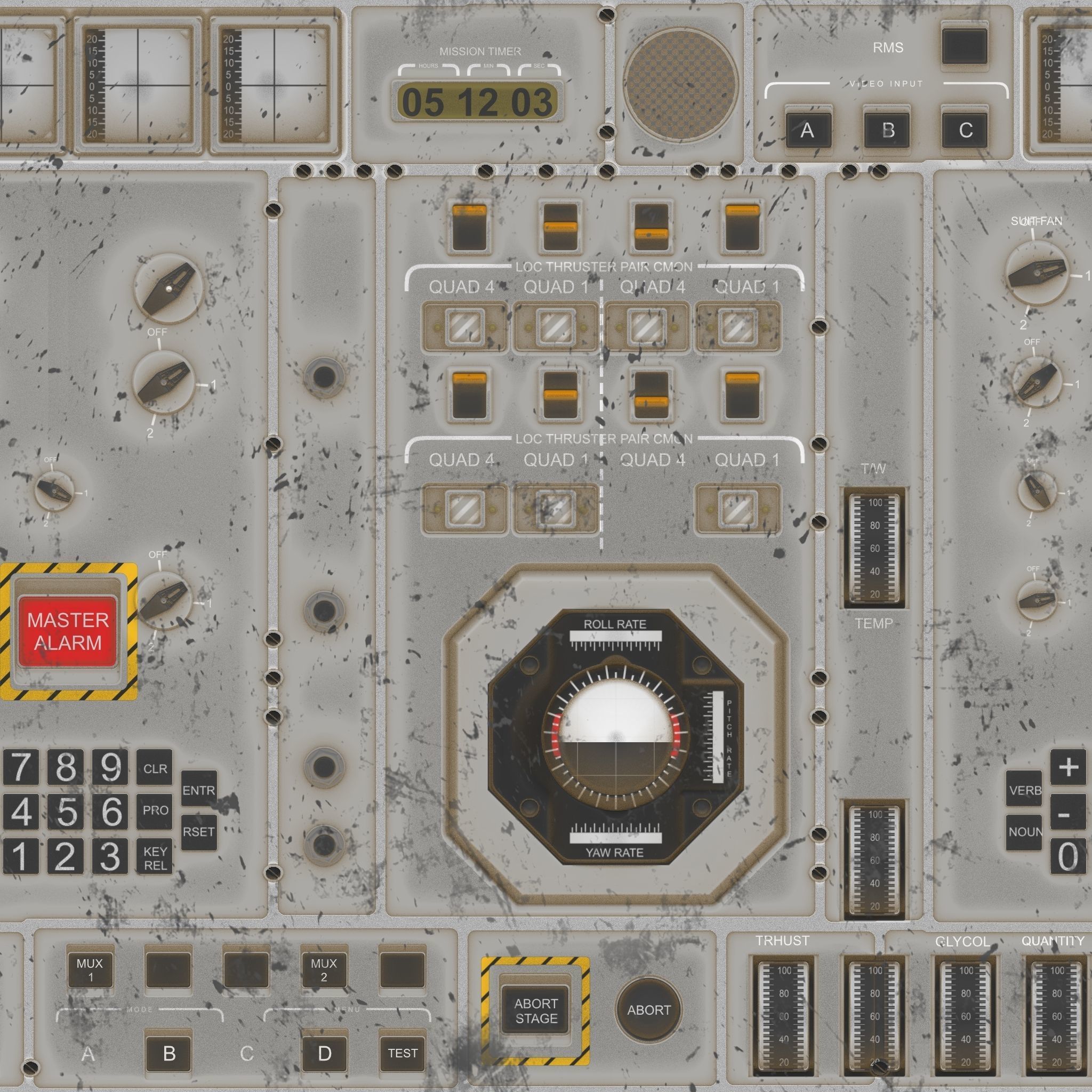 Scifi Wall Panel Texture Set 2 Low-poly 3D model_9