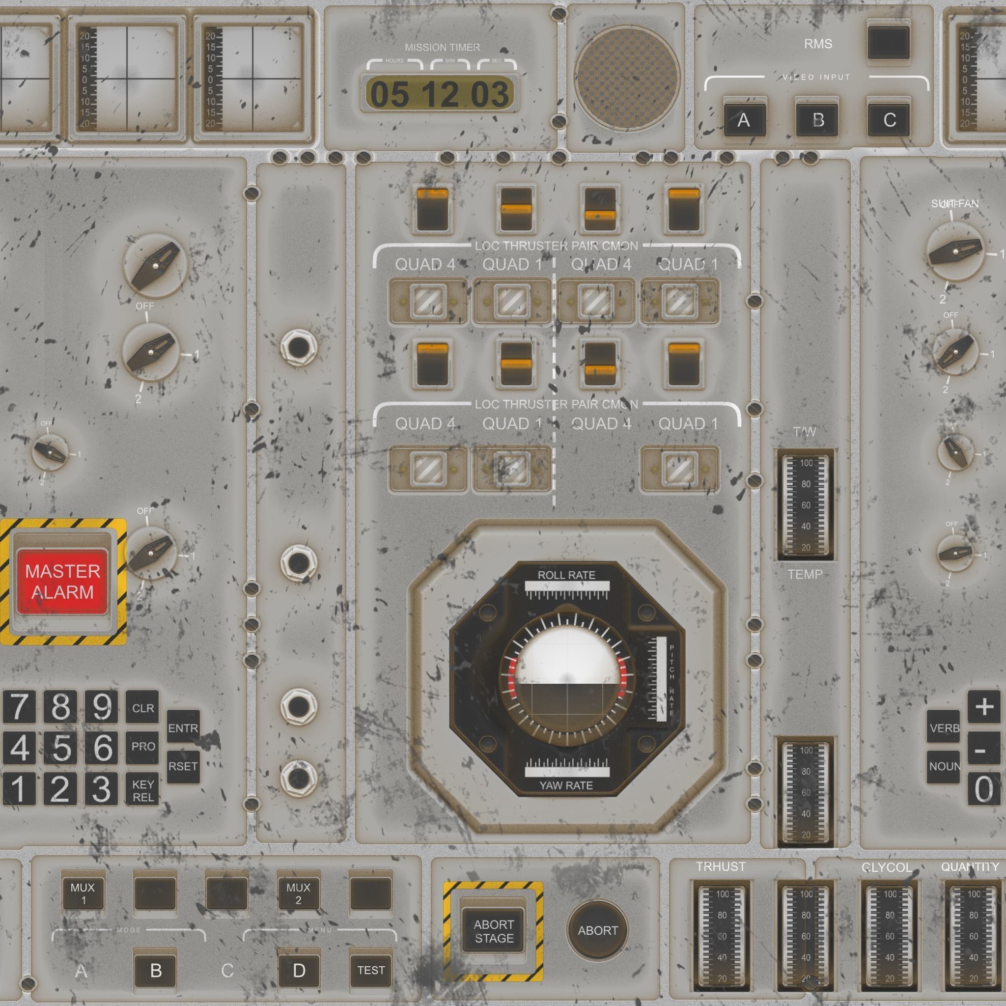 Scifi Wall Panel Texture Set 2 Low-poly 3D model_8