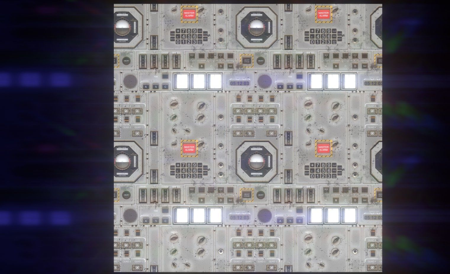 Scifi Wall Panel Texture Set 2 Low-poly 3D model_3