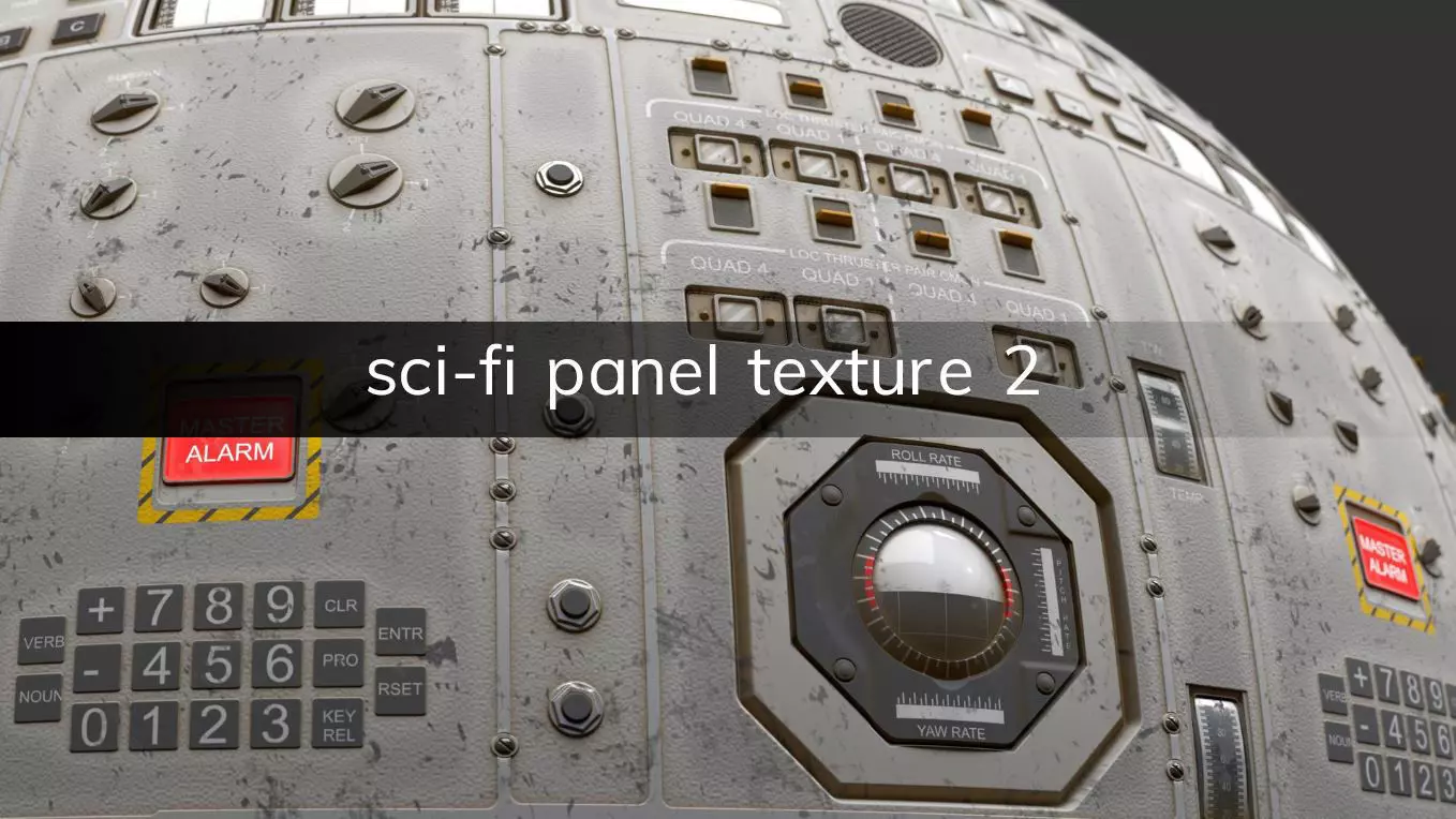 Scifi Wall Panel Texture Set 2 Low-poly 3D model_0