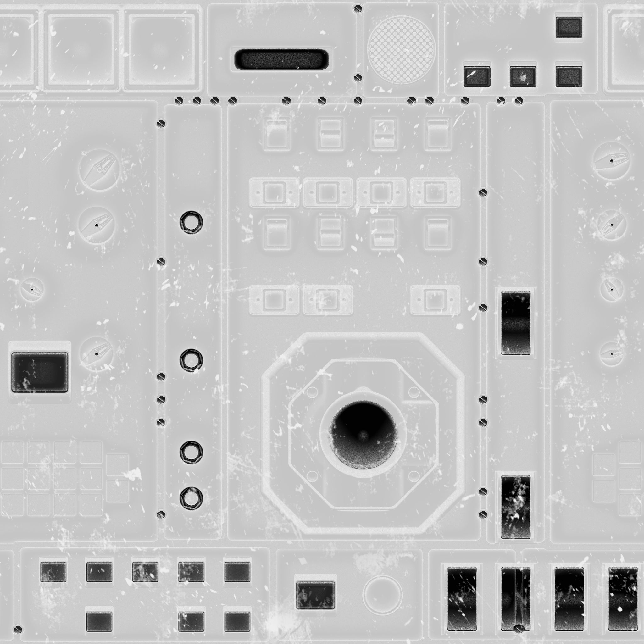 Scifi Wall Panel Texture Set 2 Low-poly 3D model_18