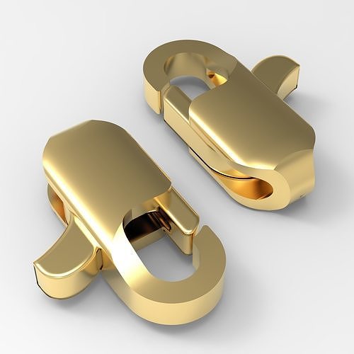 jewelry lock Carbine fastener 1 3D print model