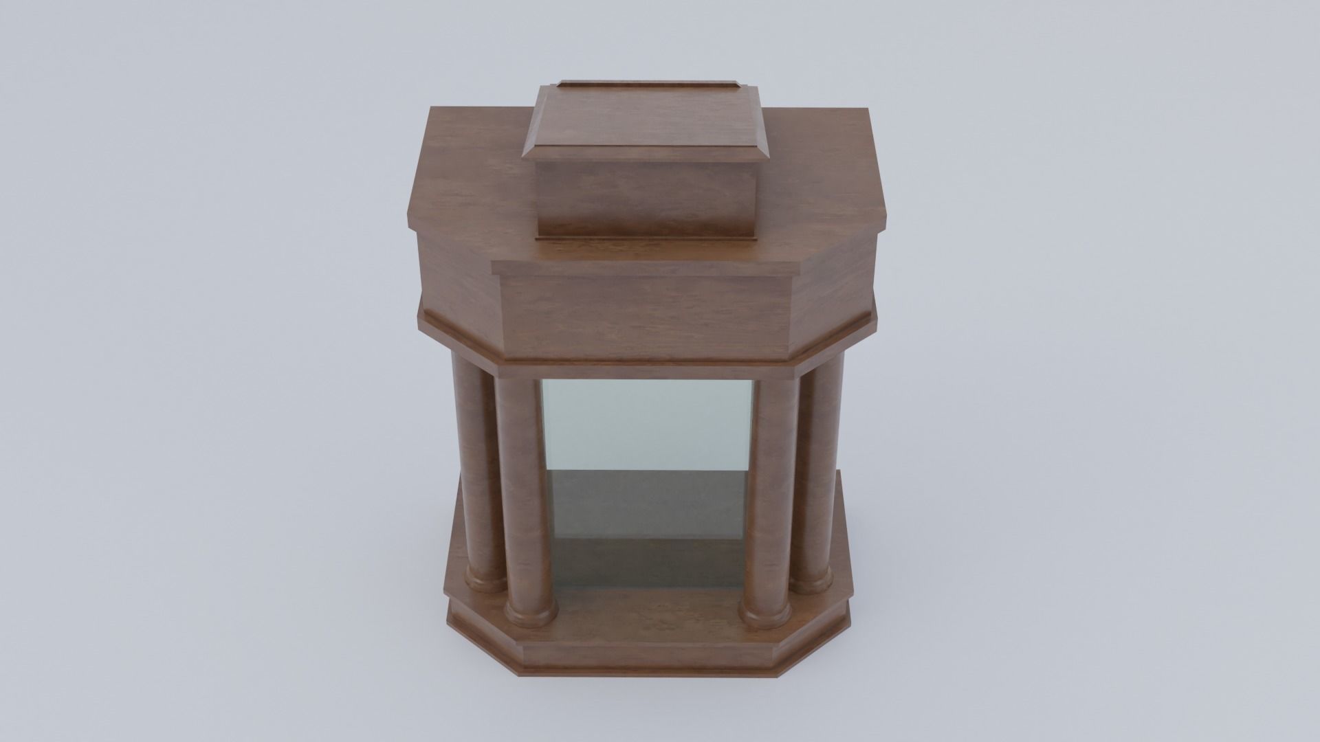 Church Pulpit Low-poly 3D model_1
