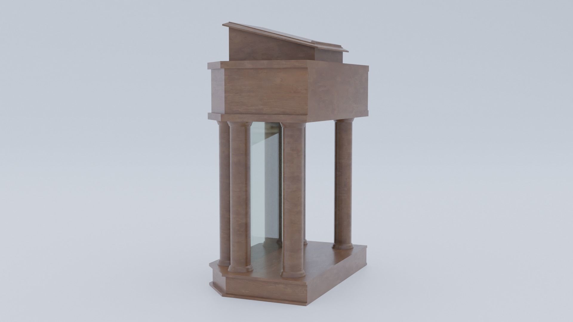 Church Pulpit Low-poly 3D model_25