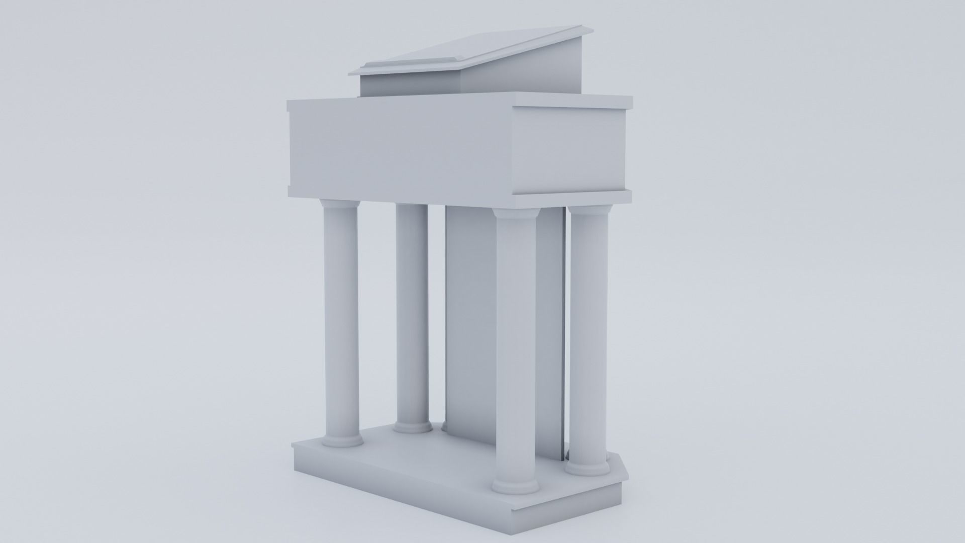 Church Pulpit Low-poly 3D model_14