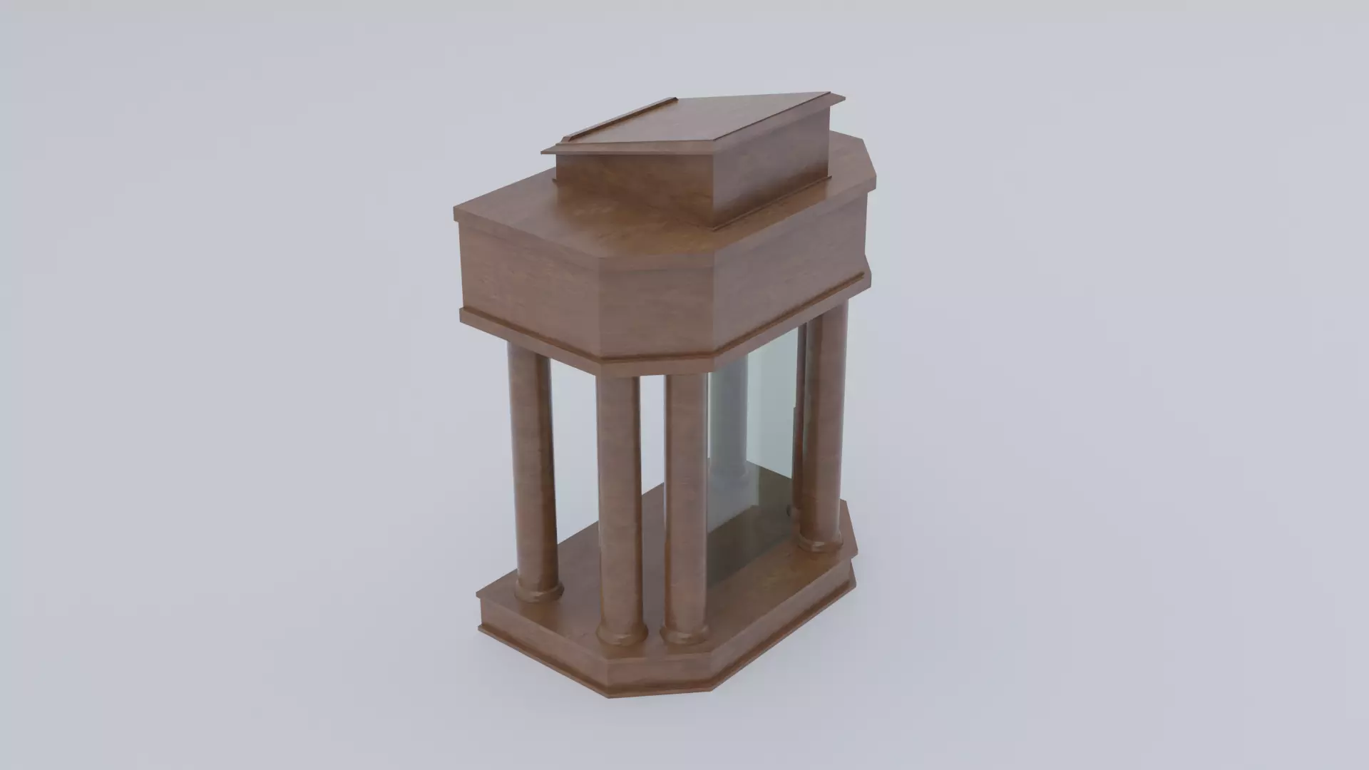 Church Pulpit Low-poly 3D model_0