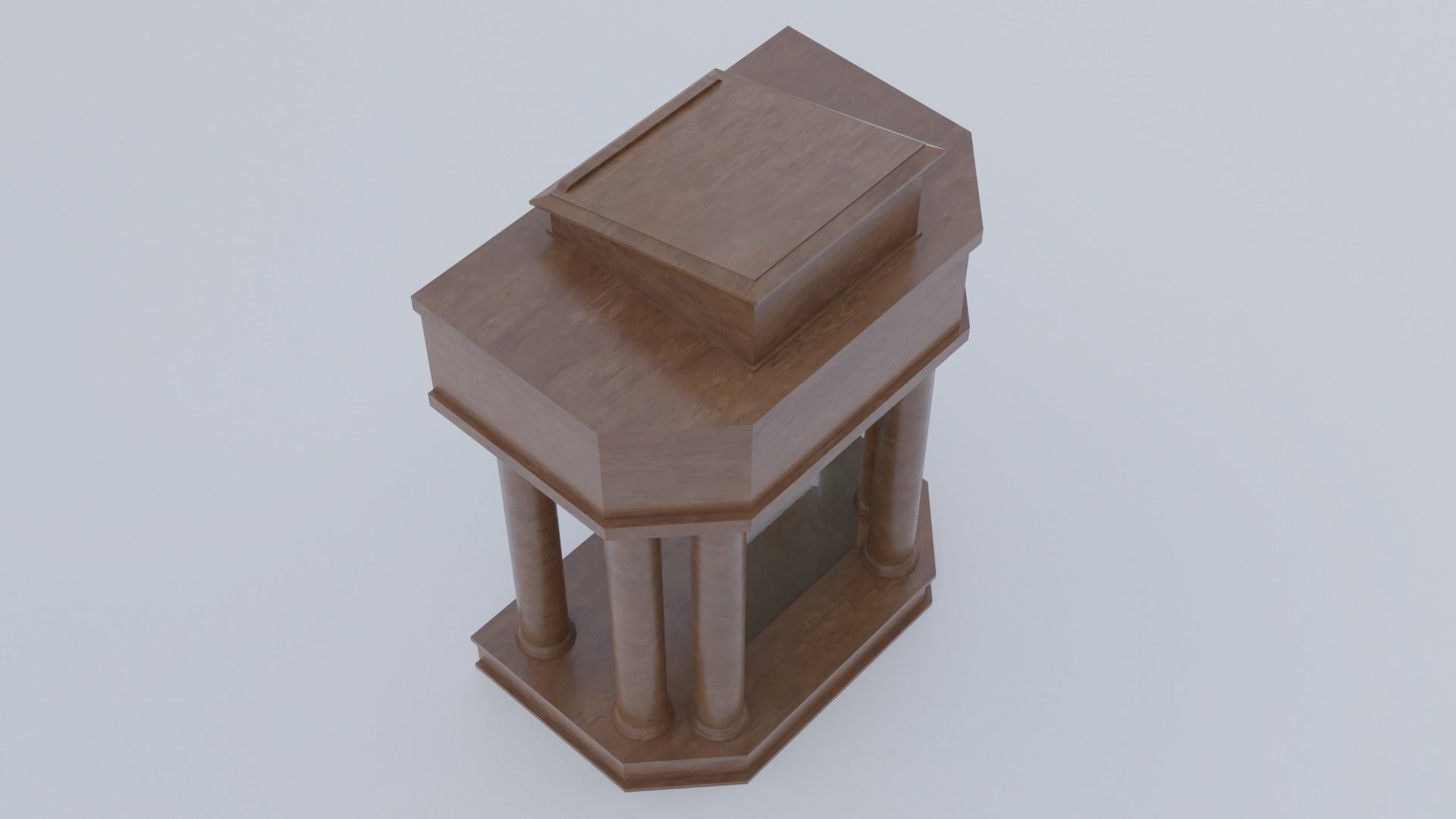 Church Pulpit Low-poly 3D model_35