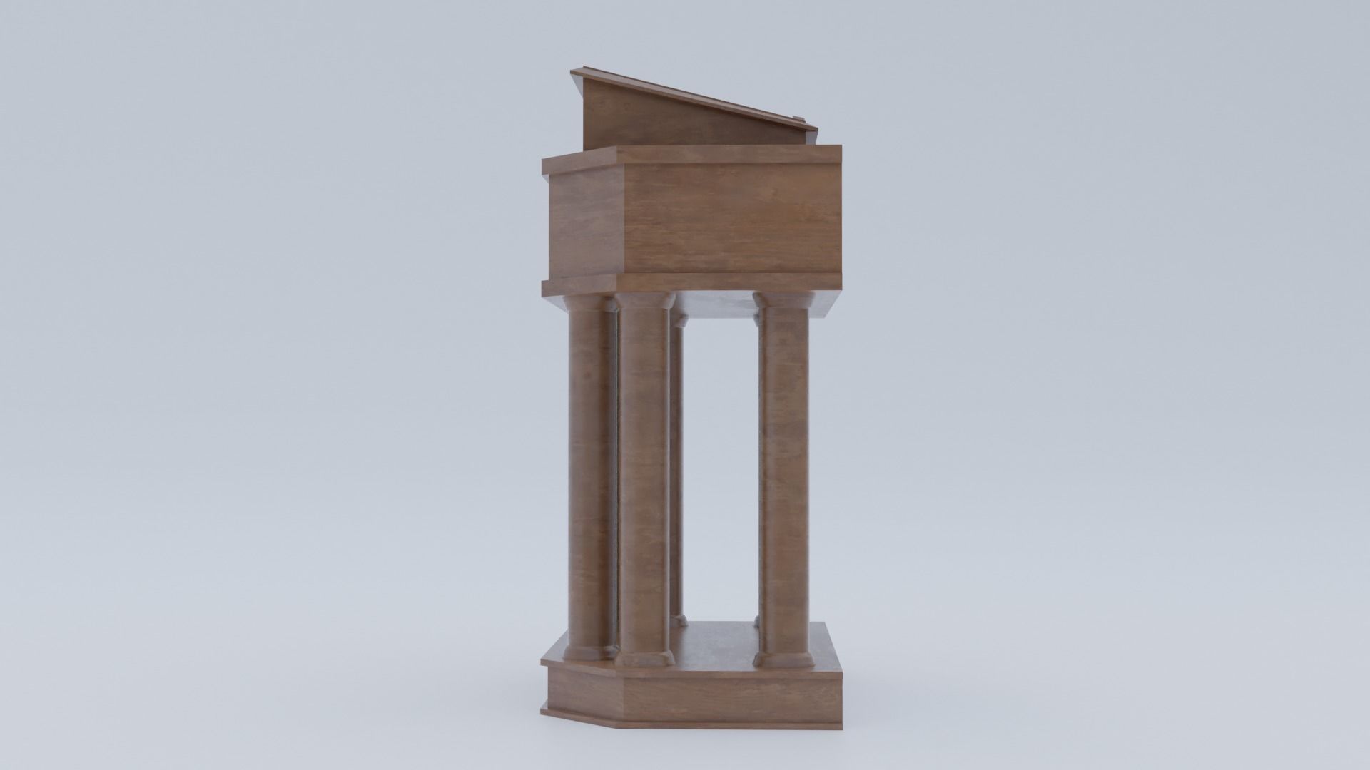 Church Pulpit Low-poly 3D model_13