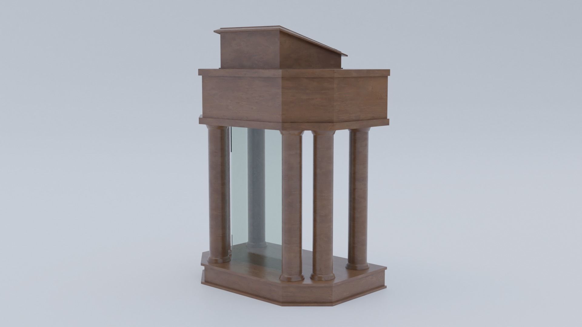 Church Pulpit Low-poly 3D model_27