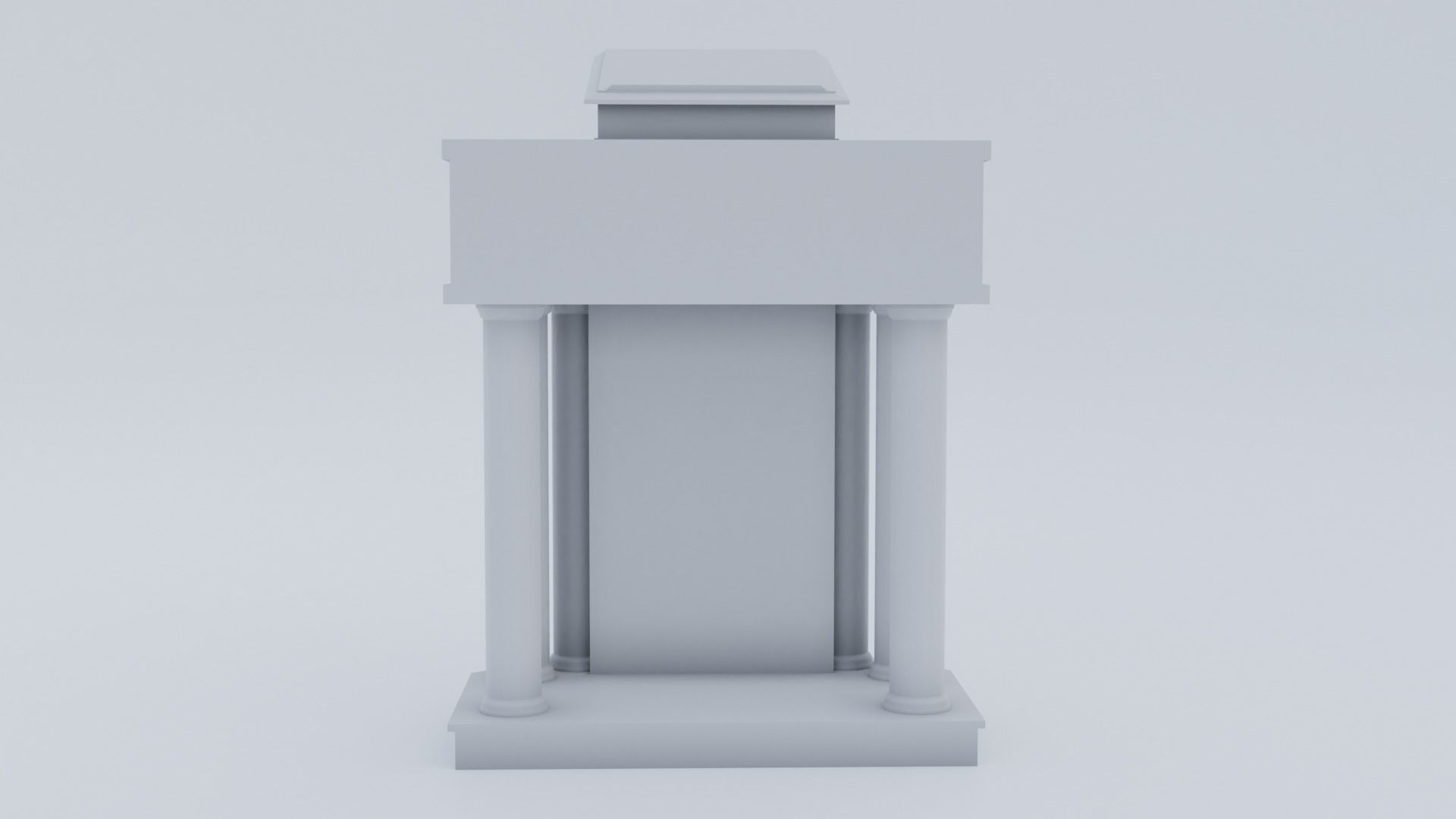 Church Pulpit Low-poly 3D model_17